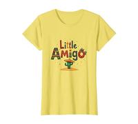 Fiesta Festiva de Cactus del suroeste de Little Amigo Mexican Boy Camiseta, Mujer, Limón, 3XL
