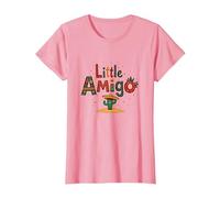 Fiesta Festiva de Cactus del suroeste de Little Amigo Mexican Boy Camiseta, Mujer, Rosado, 3XL