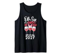 Fiesta grupal de Viaje Oh Sip It's A Girls Trip 2027 Camiseta sin Mangas