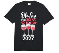 Fiesta grupal de Viaje Oh Sip It's A Girls Trip 2027 Comfort Colors Adult Heavyweight T-Shirt