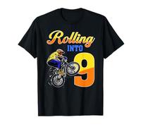 Fiesta infantil de noveno cumpleaños de I'm 9 Rolling Into 9 Bike Bmx Camiseta