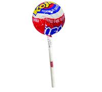 FIESTA Kojak Gigante Estuche con Caramelos con Palo Sabor Cereza Rellenos de Chicle - Contiene 23 unidades