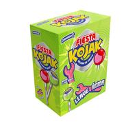 FIESTA Kojak Llave Ácida Caramelo con palo - 100 unidades | Caja de 100 unidades