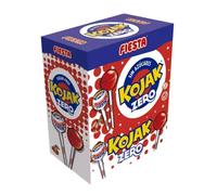 Fiesta Kojak Zero - Caramelos Rellenos de Chicle Sin Azúcar 70 uds x 15 g (Caja 1,05 kg)