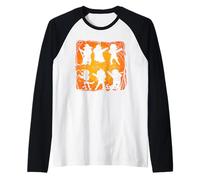 Fiesta macabra de Halloween, Divertida, Danza aterradora Camiseta Manga Raglan