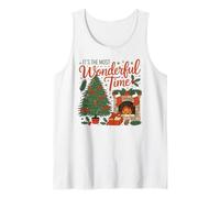 Fiesta navideña del árbol de Navidad It's The Most Wonderful Time Camiseta sin Mangas