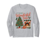 Fiesta navideña del árbol de Navidad It's The Most Wonderful Time Manga Larga