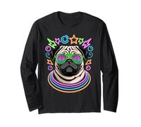 Fiesta Pug Gafas de Sol Pugs Manga Larga