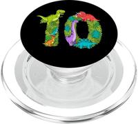 Fiesta temática de Dinosaurios de Diez años de Edad 10 cumpleaños estética PopSockets PopGrip para MagSafe
