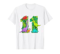 Fiesta temática de Dinosaurios de Once años de 11 años Camiseta