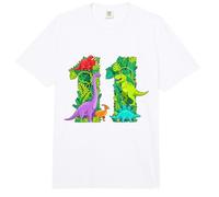 Fiesta temática de Dinosaurios de Once años de 11 años Comfort Colors Adult Heavyweight T-Shirt