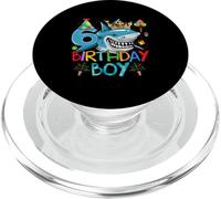 Fiesta temática del océano del tiburón del Sexto cumpleaños de 6 años para niño PopSockets PopGrip para MagSafe