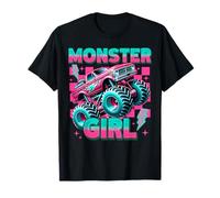 Fiesta vintage para amantes de Monster Girl Retro Leopard Monster Truck Camiseta