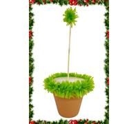 FIESTADEKOR ZAMBOMBA ARTESANA, INSTRUMENTO TÍPICO PARA VILLANCICOS NAVIDEÑOS (DIÁMETRO 22CM) - NARANJA