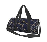 Fiestas de mármol Dorado Azul Marino, Bolsa de Viaje de Gran Capacidad, Bolso Redondo, Bolsa de Viaje Deportiva, Bolsa de Mano, Bolsa de Fitness