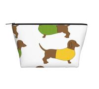 Fiestas de Perros Salchicha, Bolsa de artículos de tocador Bolsa de Maquillaje Bolsa de cosméticos Bolsa de artículos de tocador de Viaje portátil