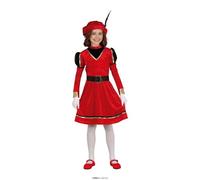 Fiestas funder- Vestido Piette rojo/negro 7-9 años