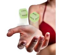 FIESTAS GUIRCA | 2 Dados Eróticos para Juegos de Fiesta (2 cm) - Accesorio para Fiestas Adultas, Juegos de Pareja, Celebraciones Eróticas, Gadgets Divertidos - Unisex - Verde