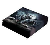 FIESTAS GUIRCA | 20 Servilletas de Cementerio Desechables (16x16 cm) - Decoración de Mesa para Fiestas de Halloween - Ideal para Eventos de Miedo y Terror - Gris