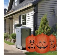 FIESTAS GUIRCA | 3 Bolsas Decorativas de Calabazas (1x90x120 cm, 2x60x90 cm) - Decoración de Halloween para Fiestas y Celebraciones - Ideal para Ambientes Terroríficos y Temáticos - Naranja