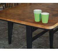 FIESTAS GUIRCA | 6 Vasos Desechables (240 ml) (9 cm) - Decoración de Mesa para Fiestas y Graduaciones - Ideal para Celebraciones de Verano y Eventos Tropicales - Verde