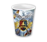 FIESTAS GUIRCA | 6 Vasos Desechables de Mago (240 ml) (9 cm) - Decoración de Mesa para Fiestas de Halloween y Magia - Ideal para Celebraciones de Magos - Multicolor