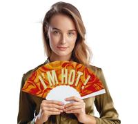 FIESTAS GUIRCA | Abanico I'm Hot! Multicolor - Accesorio para Despedidas de Soltero, Fiestas de Disfraces y Celebraciones - Ideal para Todos los Usuarios - Multicolor