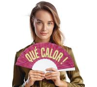 FIESTAS GUIRCA | Abanico Que Calor Multicolor - Accesorio para Despedidas de Soltero, Fiestas de Disfraces y Celebraciones - Ideal para Todos los Usuarios - Multicolor