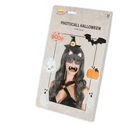FIESTAS GUIRCA | Accesorios de Photocall para Halloween (10 pcs - 15 cm) - Caretas para Fotomatón en Fiestas de Disfraces y Celebraciones - Ideal para Halloween - Multicolor