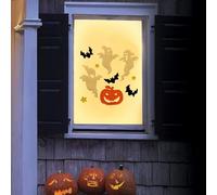 FIESTAS GUIRCA - Adhesivo de gel reutilizable para fantasmas (20 x 25 cm), diseño especial de Halloween, tema: