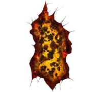 FIESTAS GUIRCA | Adhesivo de Suelo Lava (30x90 cm) - Decoración de Pared, Puerta y Ventana para Halloween y Fiestas de Terror - Ideal para Ambientes de Zombies y Celebraciones de Miedo - Multicolor