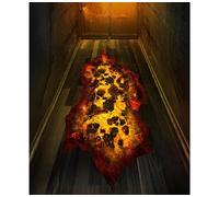 FIESTAS GUIRCA | Adhesivo de Suelo Lava (30x90 cm) - Decoración de Pared, Puerta y Ventana para Halloween y Fiestas de Terror - Ideal para Ambientes de Zombies y Celebraciones de Miedo - Multicolor