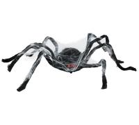 FIESTAS GUIRCA | Araña Andante con Luz, Sonido y Movimiento (80 cm) - Decoración de Halloween para Fiestas y Celebraciones - Ideal para Ambientes Terroríficos y Temáticas de Animales - Gris