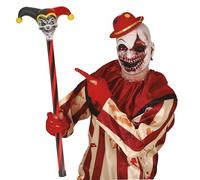 FIESTAS GUIRCA - Bastón de bufón (90 cm), Color Rojo