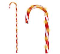 FIESTAS GUIRCA | Bastón de Caramelo con Luz (70 cm) - Accesorio Navideño para Decoración de Fiestas y Celebraciones de Navidad y Año Nuevo - Ideal para Todos los Usuarios - Rojo y Blanco