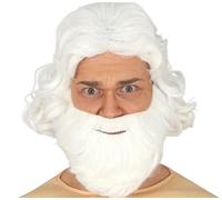 FIESTAS GUIRCA Bearded White Hair Wig - Box