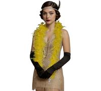FIESTAS GUIRCA | Boa de Plumas Amarilla (80 gr) - Accesorio de Disfraz para Fiestas de los Años '20, Charleston y Mascaradas - Ideal para Halloween, Carnaval y Celebraciones - Unisex - Amarillo