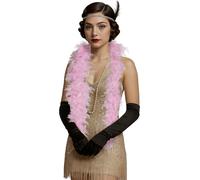 FIESTAS GUIRCA | Boa de Plumas Rosa (80 gr) - Accesorio de Disfraz para Fiestas de los Años '20, Charleston y Mascaradas - Ideal para Halloween, Carnaval y Celebraciones - Unisex - Rosa