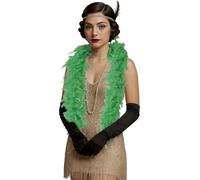FIESTAS GUIRCA | Boa de Plumas Verde Claro (80 gr) - Accesorio de Disfraz para Fiestas de los Años '20, Charleston y Mascaradas - Ideal para Halloween, Carnaval y Celebraciones - Unisex - Verde