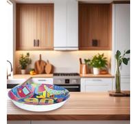 FIESTAS GUIRCA | Bol 90s Reutilizable (32 cm) - Decoración de Mesa para Fiestas Retro - Ideal para Celebraciones y Eventos Festivos - Multicolor