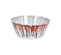 FIESTAS GUIRCA | Bol Ensangrentado Reutilizable (25 cm) - Decoración de Mesa para Halloween y Fiestas de Terror - Ideal para Celebraciones y Eventos - Rojo