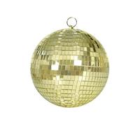 FIESTAS GUIRCA | Bola de Espejos Oro (200 mm) - Decoración de Fiesta Disco para Celebraciones de los Años '70 y '80 - Ideal para Ambientes Retro y Temáticas de Discoteca - Oro