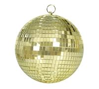 FIESTAS GUIRCA | Bola de Espejos Oro (300 mm) - Decoración de Fiesta para Discoteca Años '70 y '80 - Ideal para Celebraciones Retro y Temáticas de Música Disco - Oro