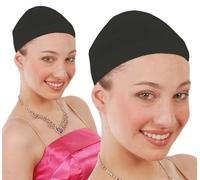 FIESTAS GUIRCA | Bolsa 2 Rejillas Peluca con Gorro Interior (Talla Única) - Accesorio para Pelucas y Disfraces de Halloween y Fiestas - Ideal para Adultos Unisex - Negro