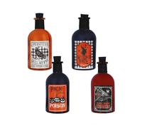 Fiestas Guirca - Botella de cristal, frasco de poción venenosa, 14 cm, decoración especial de Halloween, tema: mansión embrujada