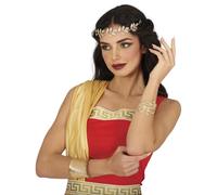FIESTAS GUIRCA | Brazalete Serpiente Metálico Dorado - Joya para Disfraz de Diosa Romana o Griega - Accesorio Ideal para Fiestas de Disfraces y Celebraciones - Mujer Adulta - Oro