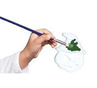 FIESTAS GUIRCA | Calabaza con Gorro para Pintar (6 cm) - Decoración de Truco o Trato para Halloween y Fiestas de Disfraces - Ideal para Decoración y Manualidades - Blanco