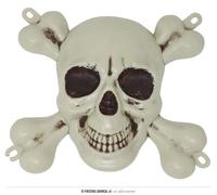 FIESTAS GUIRCA | Calavera Pirata (25x30 cm) - Decoración de Halloween y Fiestas de Disfraces de Esqueletos y Piratas - Ideal para Celebraciones y Eventos