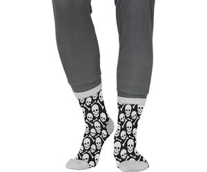 FIESTAS GUIRCA | Calcetines Halloween Calavera (37-41) - Accesorio Textil para Disfraces de Esqueleto y Fiestas de Terror - Ideal para Halloween y Carnaval - Unisex - Multicolor