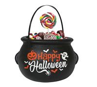 FIESTAS GUIRCA | Caldero Happy Halloween Infantil (16 cm) - Cesta para Truco o Trato y Fiestas de Brujas - Accesorio de Disfraz Unisex para Niños - Ideal para Halloween y Celebraciones - Multicolor